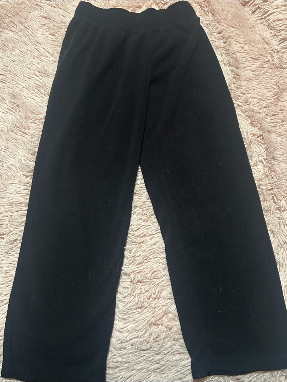 Children’s Place Kids Black Elastic-Waist Pull-On Fleece Pants size 7/8.